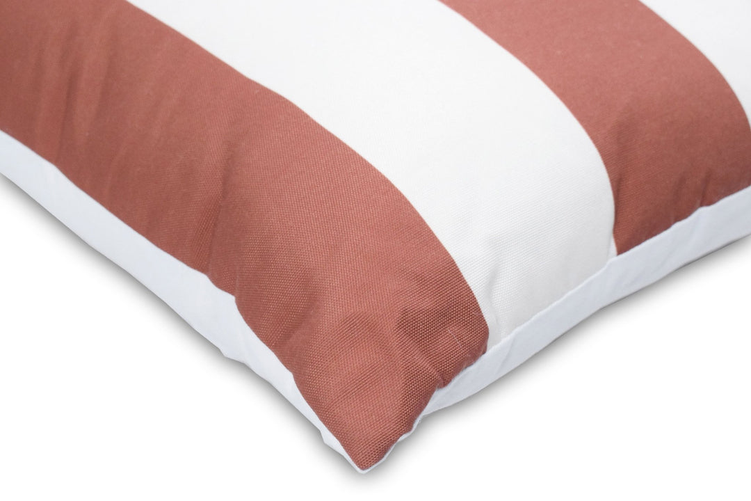 Squared Nautica Striped Designed Outdoor Safe Pillow - The Rug Decor