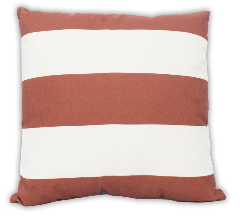 Squared Nautica Striped Designed Outdoor Safe Pillow - The Rug Decor