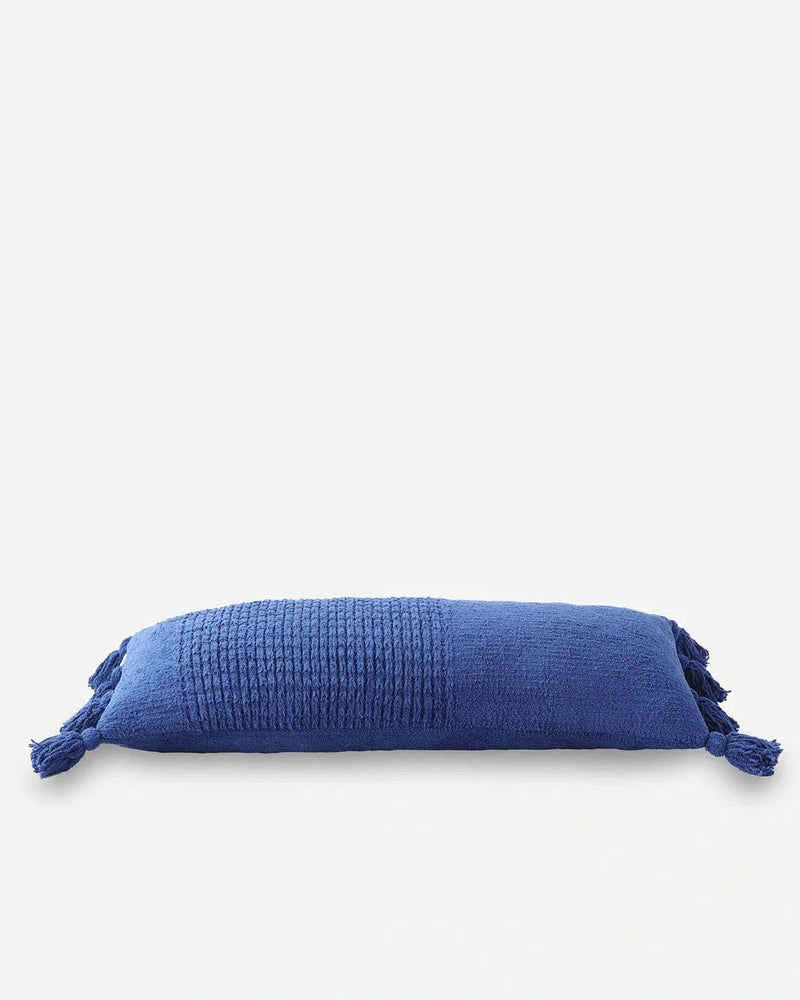 Super Soft Solid Sienna Braided Pom Pom Lumbar Pillow - The Rug Decor