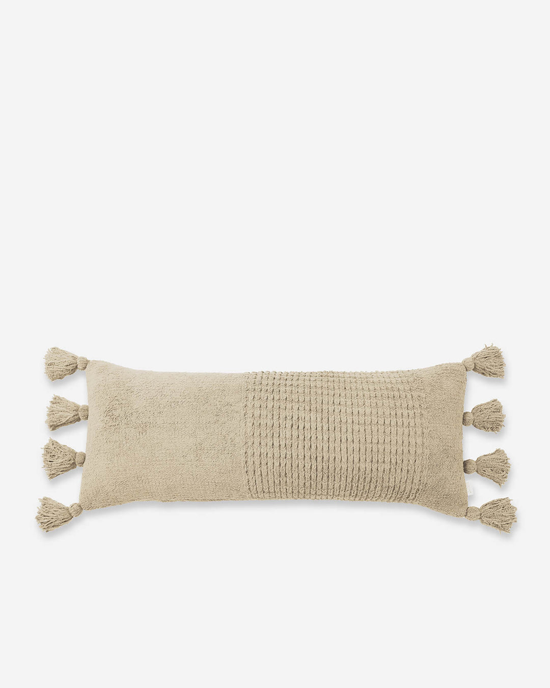 Super Soft Solid Sienna Braided Pom Pom Lumbar Pillow - The Rug Decor