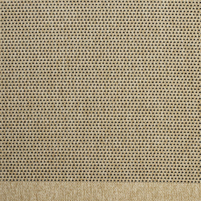 Tan and Charcoal Unique Net Design Flat Woven Indoor and Outdoor Safe Area Rug - The Rug Decor