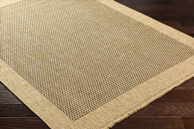 Tan and Charcoal Unique Net Design Flat Woven Indoor and Outdoor Safe Area Rug - The Rug Decor