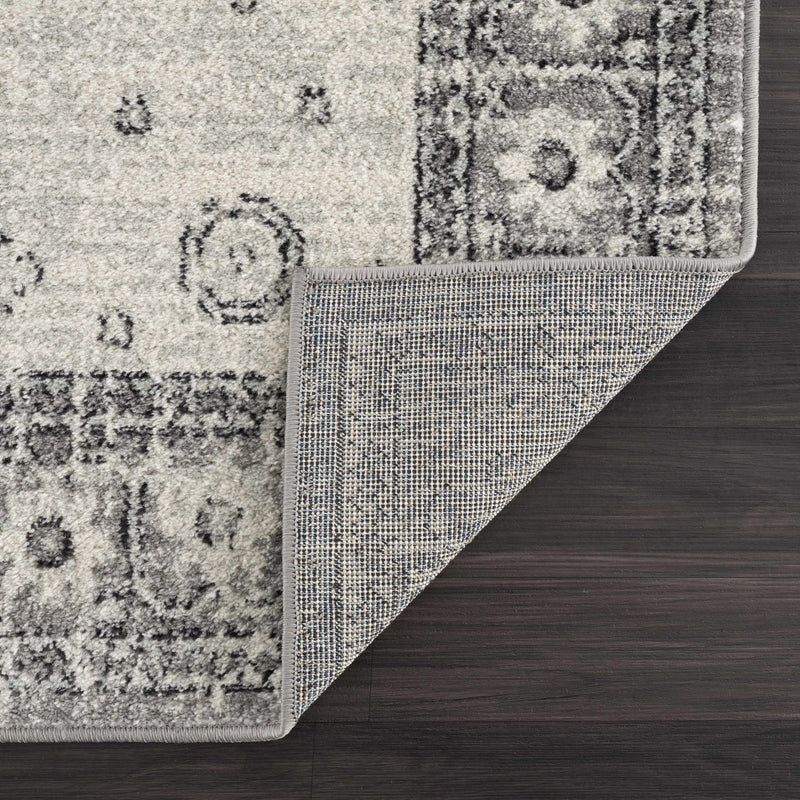 Traditional Beige and Gray Low Pile Indoor Area Rug - The Rug Decor