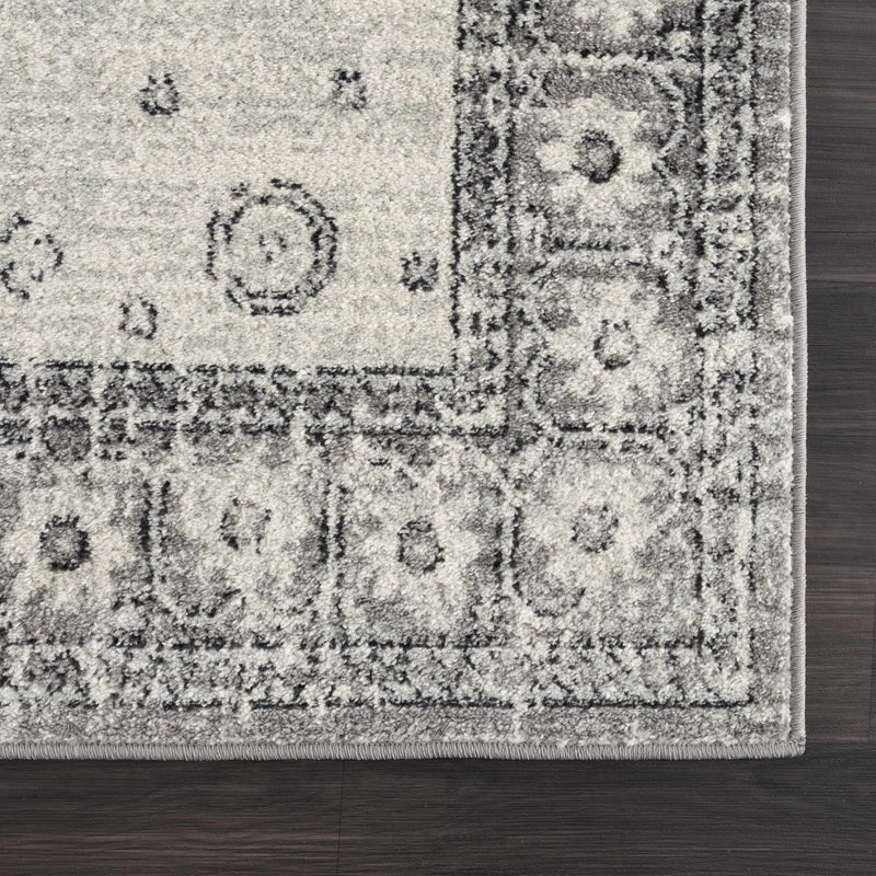 Traditional Beige and Gray Low Pile Indoor Area Rug - The Rug Decor