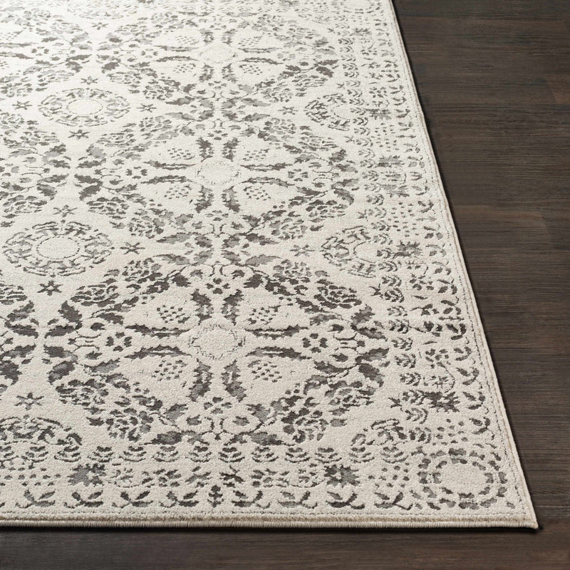 Traditional Bohemian Beige, Gray and Charcoal Medallion Style Area Rug - The Rug Decor