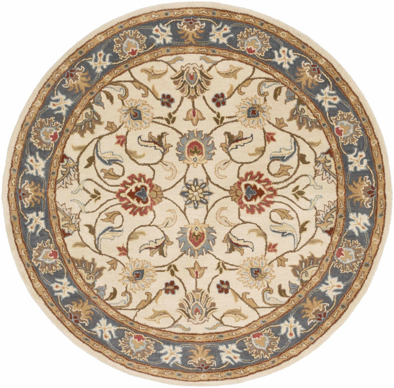 Traditional Design Beige, Olive, Charcoal and Brown Hand Tufted Wool Area Rug - The Rug Decor