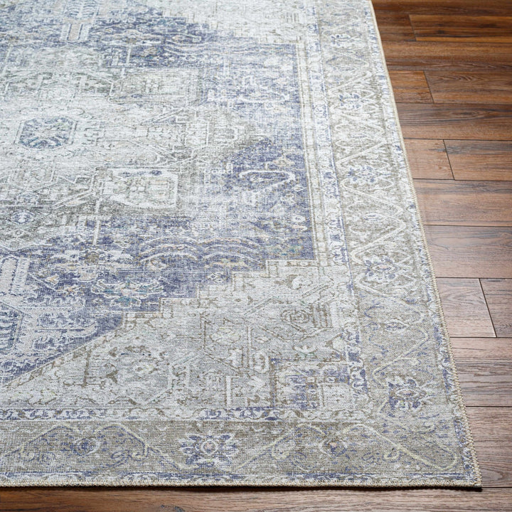 Traditional Design Brown, Violet and Beige Low pile Multi Size Area Rug - The Rug Decor