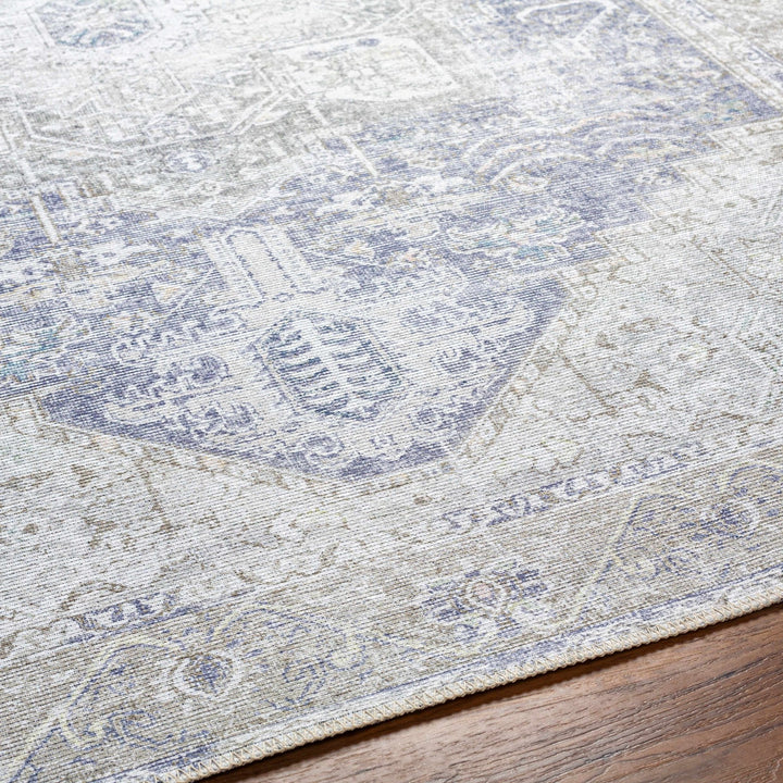 Traditional Design Brown, Violet and Beige Low pile Multi Size Area Rug - The Rug Decor
