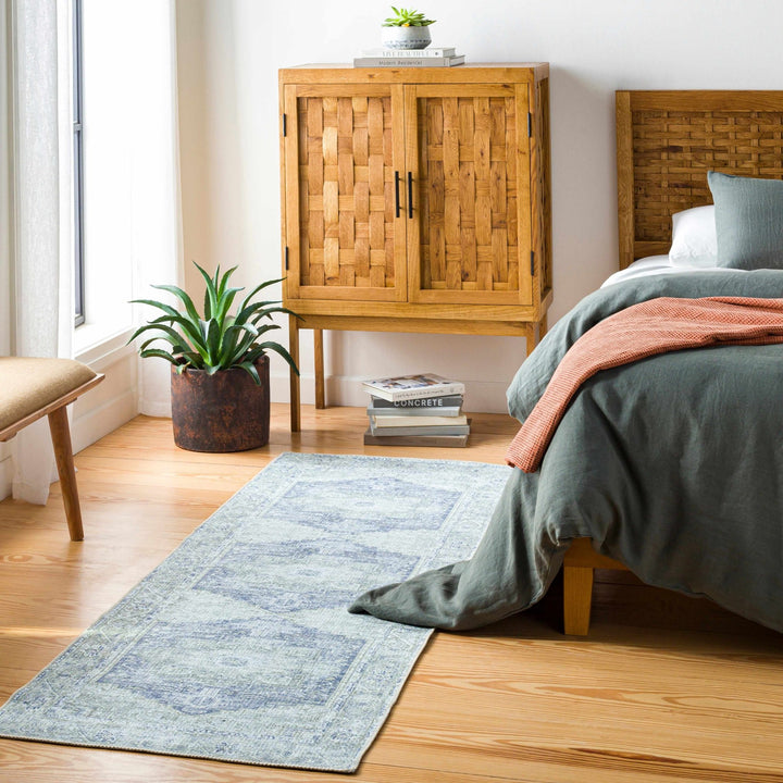 Traditional Design Brown, Violet and Beige Low pile Multi Size Area Rug - The Rug Decor
