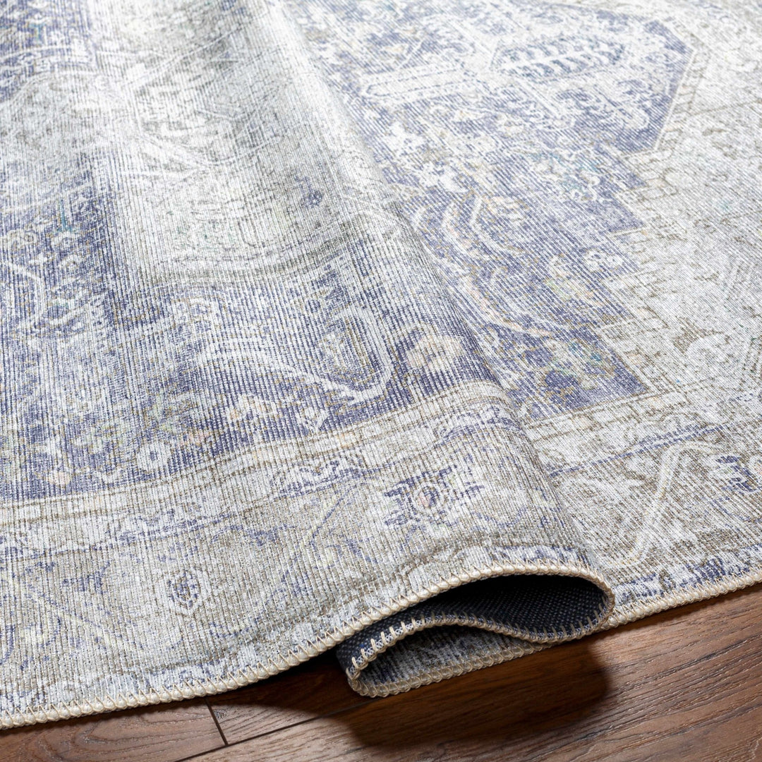 Traditional Design Brown, Violet and Beige Low pile Multi Size Area Rug - The Rug Decor