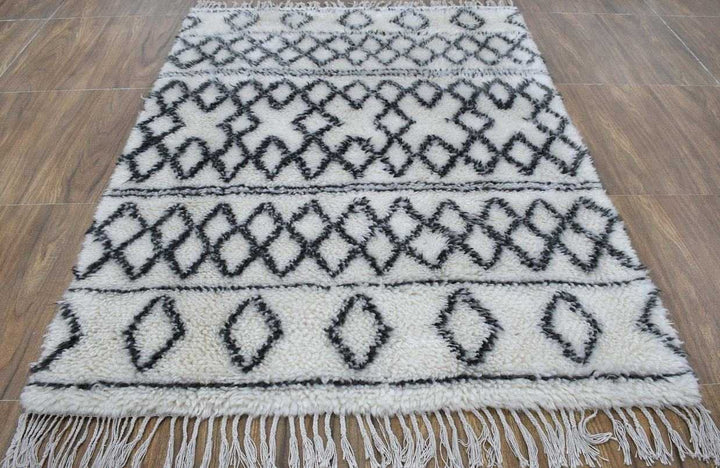 Traditional Hand Made New Zealand Wool 4' X 6' Area Rug |The Rug Decor | TRD172046 - The Rug Decor