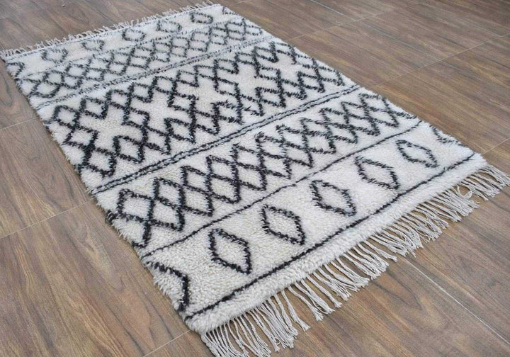 Traditional Hand Made New Zealand Wool 4' X 6' Area Rug |The Rug Decor | TRD172046 - The Rug Decor