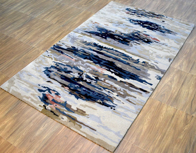 Traditional Handmade fine Wool Viscose 5' x 8' Area Rug | TRD633558 - The Rug Decor