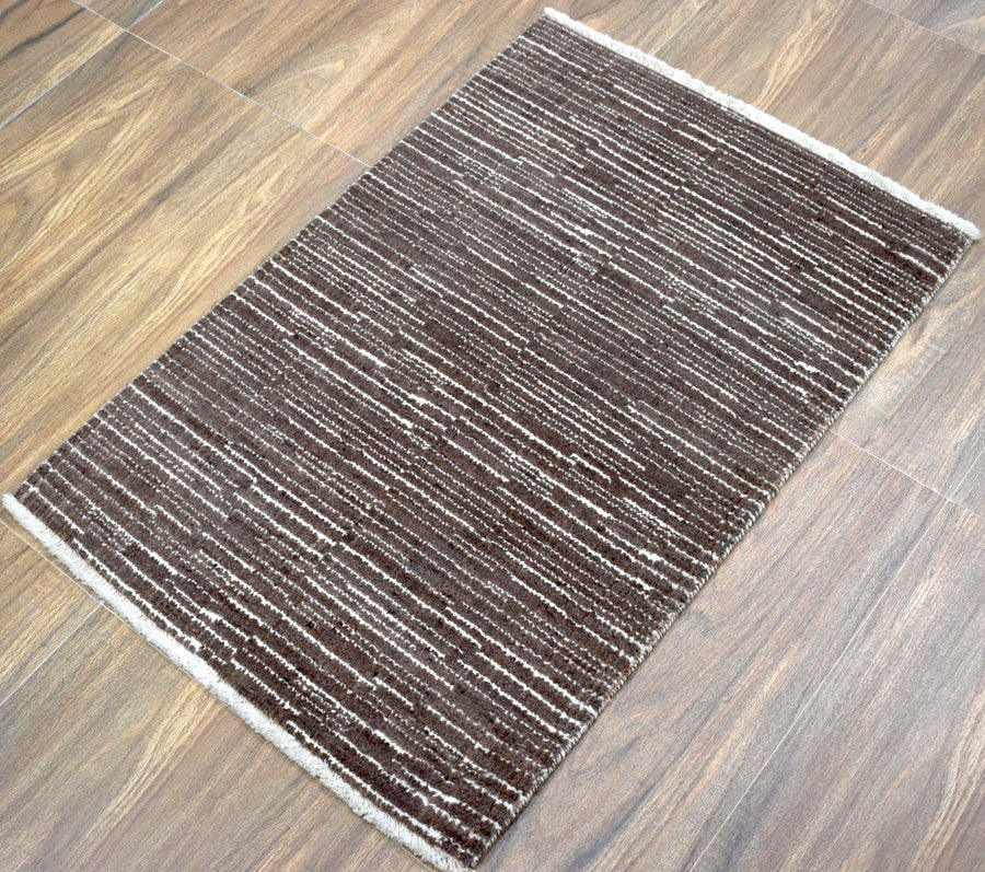 Traditional Handmade Wool & Viscose 2' by 3' Area Rug | TRD140323 - The Rug Decor