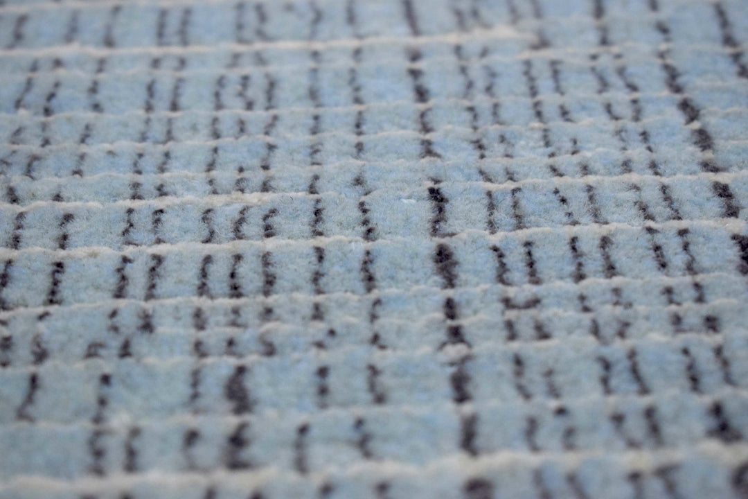 2x3 Pattern Blue and Ivory Modern Pattern Hand Knotted Wool 2x3 Area Rug – The Rug ...