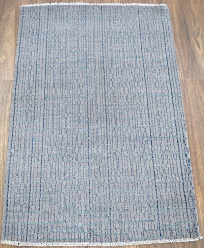 Traditional Handmade Wool & Viscose 2' by 3' Area Rug | TRD237023 - The Rug Decor
