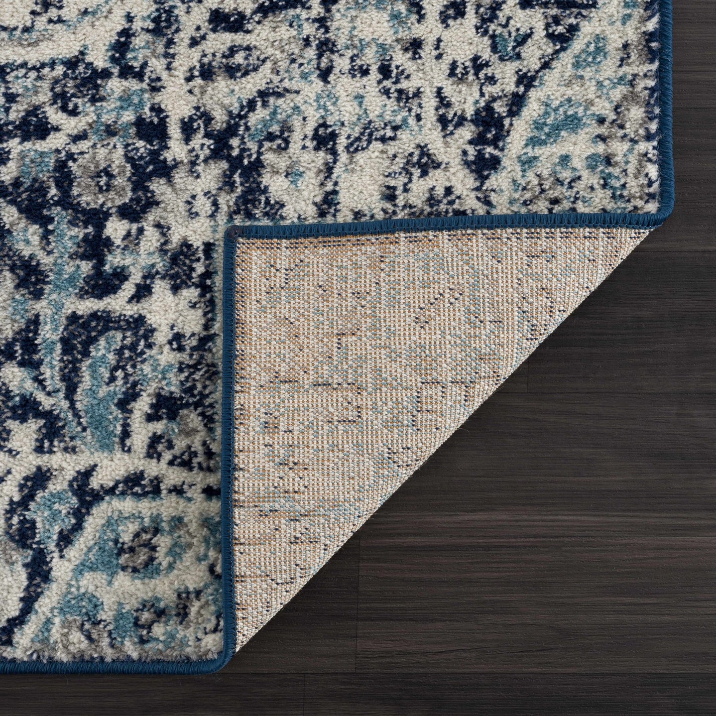 Traditional Heriz Beige, Blue and Gray Premium look Medallion Area Rug - The Rug Decor