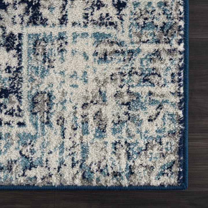 Traditional Heriz Beige, Blue and Gray Premium look Medallion Area Rug - The Rug Decor