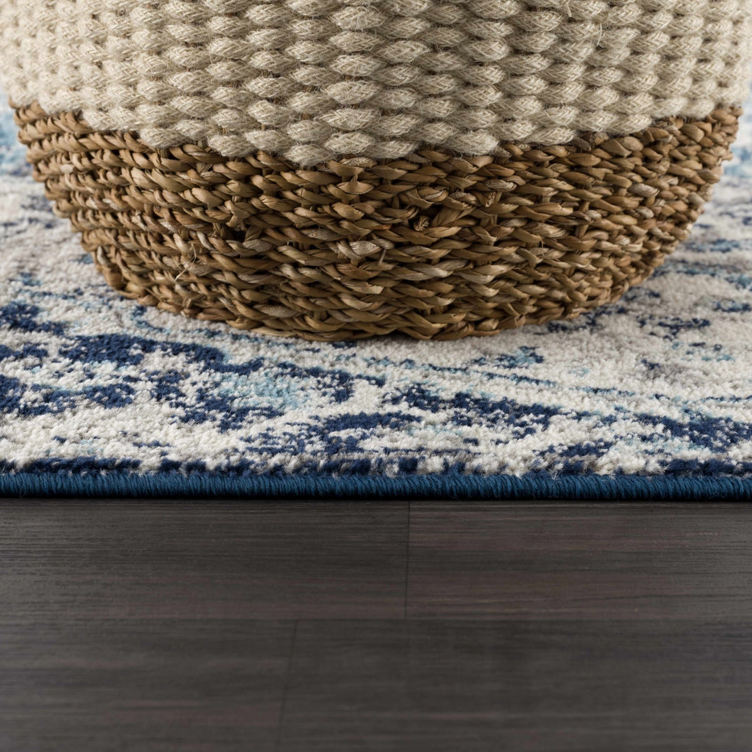 Traditional Heriz Beige, Blue and Gray Premium look Medallion Area Rug - The Rug Decor