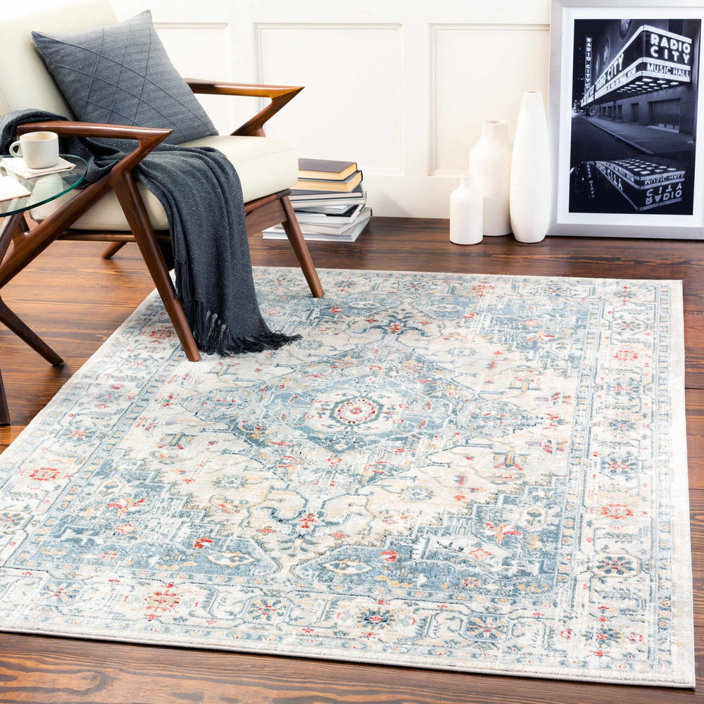 Traditional Heriz Design Antique Style Gray, Ivory, Beige and Brown Area Rug - The Rug Decor
