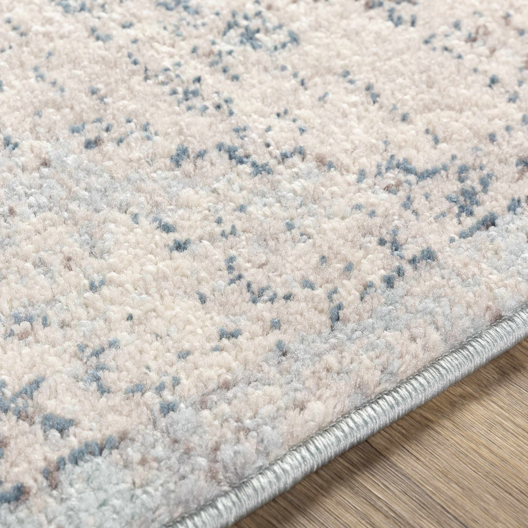 Traditional Heriz Design Beige, Blue and Brown Medium Pile Area Rug - The Rug Decor