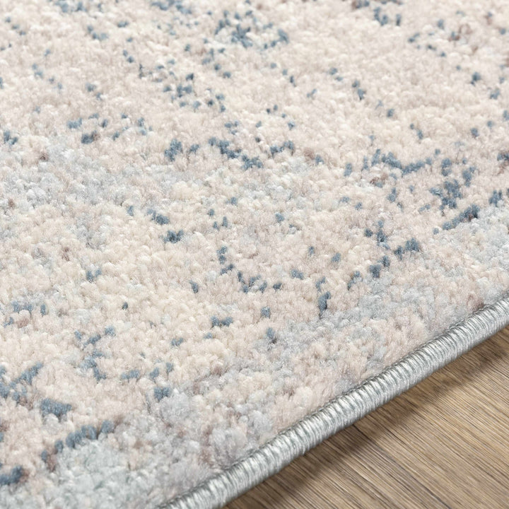 Traditional Heriz Design Beige, Blue and Brown Medium Pile Area Rug - The Rug Decor
