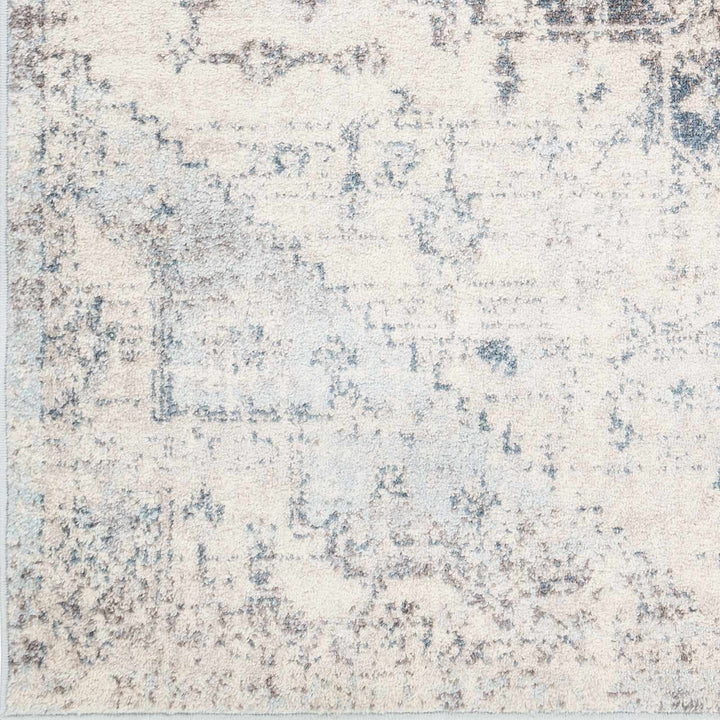 Traditional Heriz Design Beige, Blue and Brown Medium Pile Area Rug - The Rug Decor