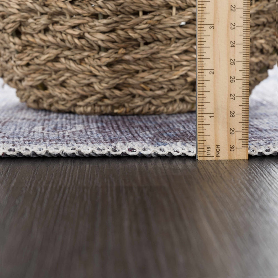 Traditional Heriz Design Blue and Brown Low pile Multi Size Area Rug - The Rug Decor