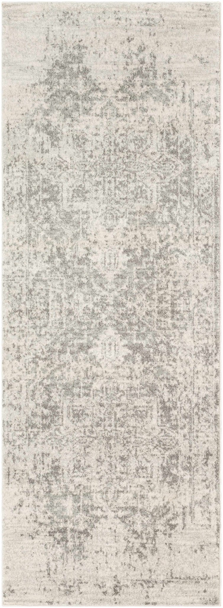 Traditional Heriz Design Gray and Beige Medallion Area Rug - The Rug Decor