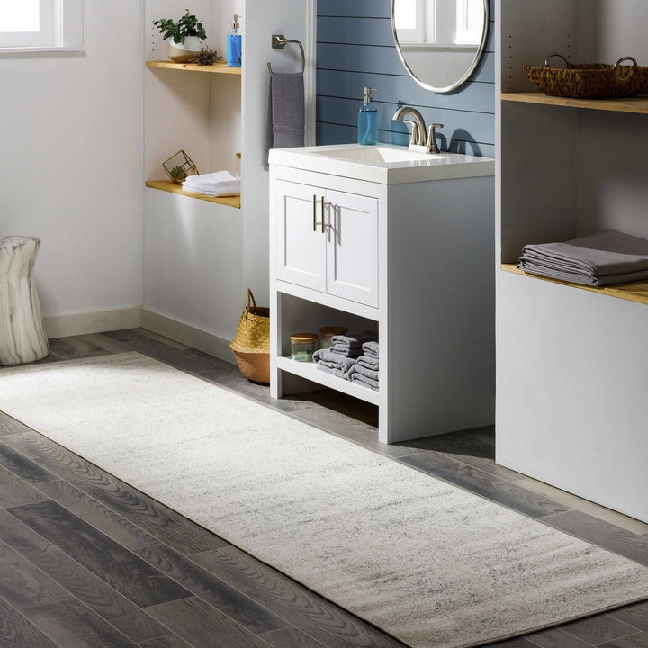 Traditional Heriz Design Gray and Beige Medallion Area Rug - The Rug Decor