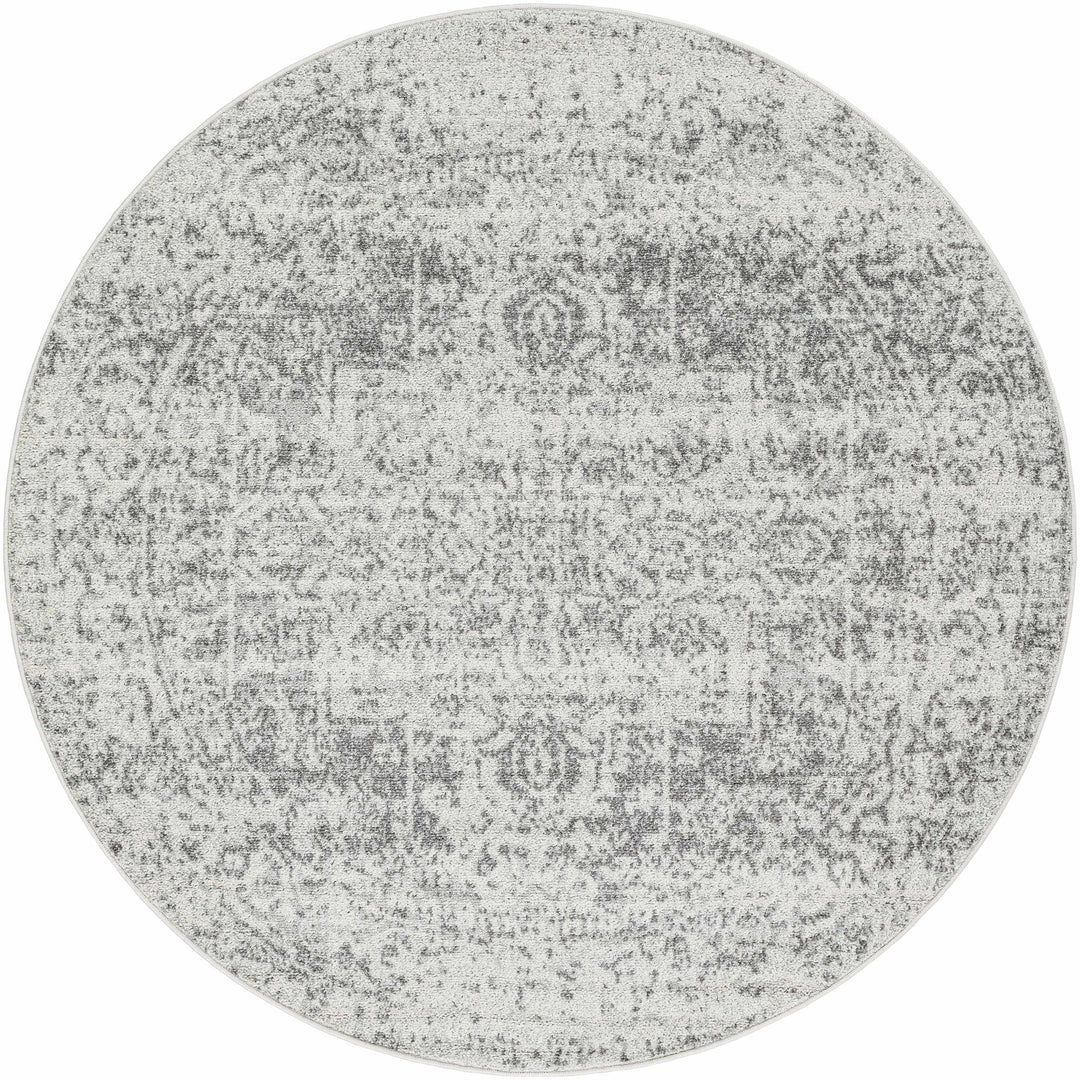 Traditional Heriz Design Gray and Beige Medallion Area Rug - The Rug Decor