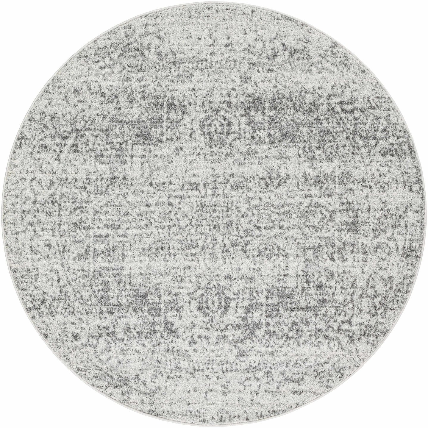 Traditional Heriz Design Gray and Beige Medallion Area Rug - The Rug Decor