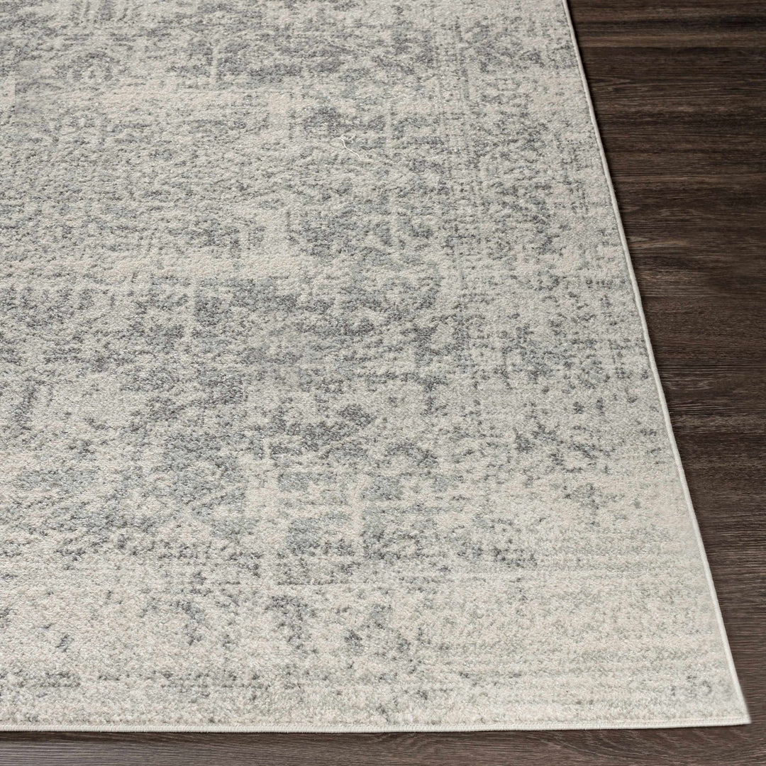 Traditional Heriz Design Gray and Beige Medallion Area Rug - The Rug Decor