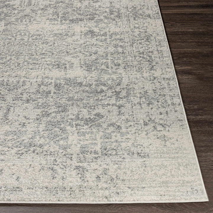 Traditional Heriz Design Gray and Beige Medallion Area Rug - The Rug Decor