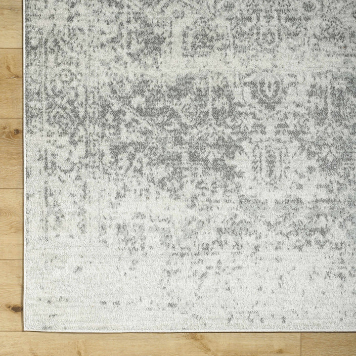 Traditional Heriz Design Gray and Beige Medallion Area Rug - The Rug Decor