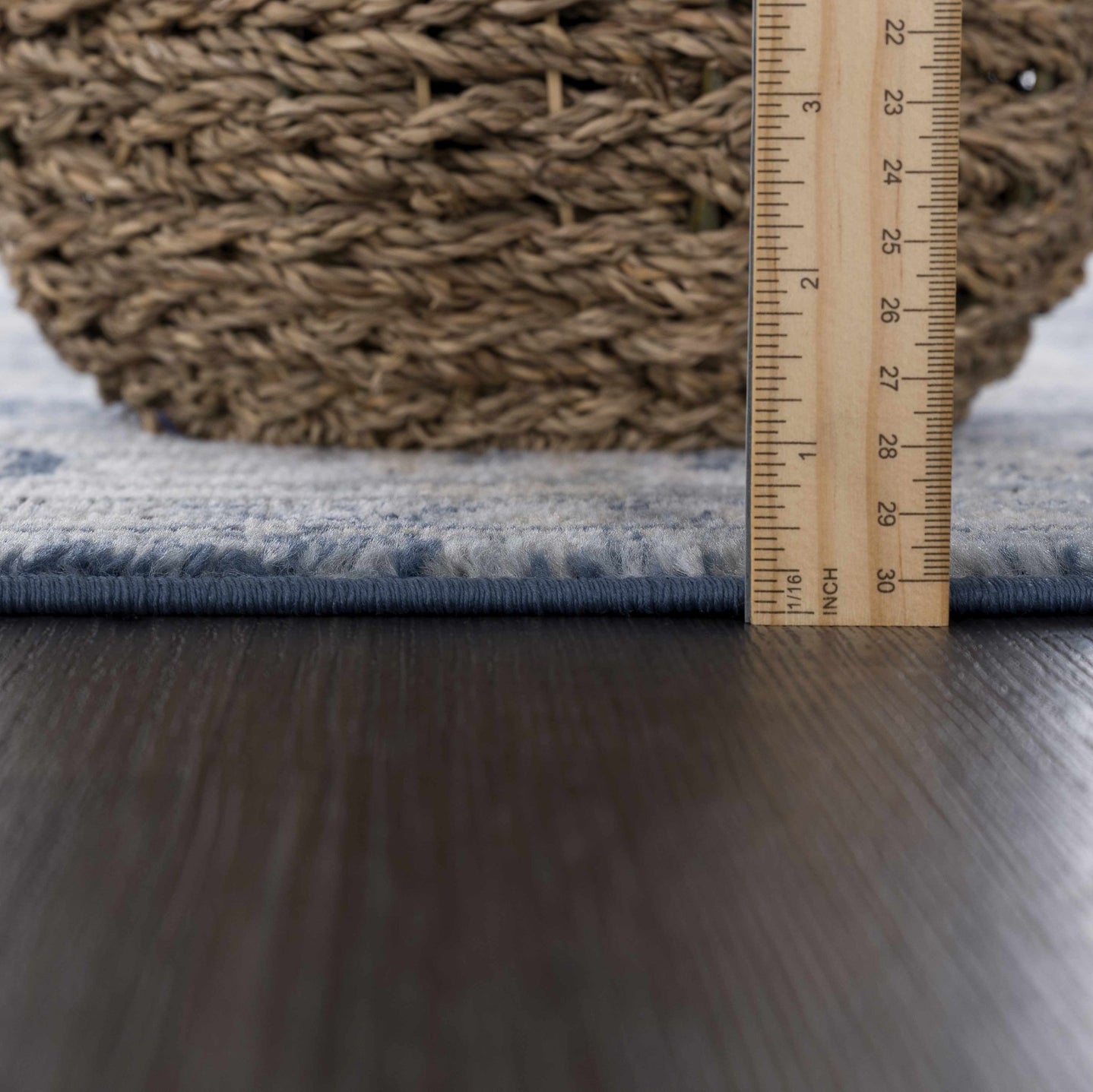 Traditional Heriz Medallion Design Blue, Ivory and Gray Medium Pile Area Rug - The Rug Decor