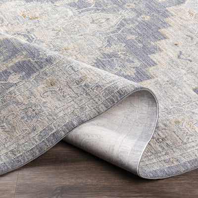 Traditional Heriz Medallion Design Charcoal, gray and Beige Medium pile Area rug - The Rug Decor
