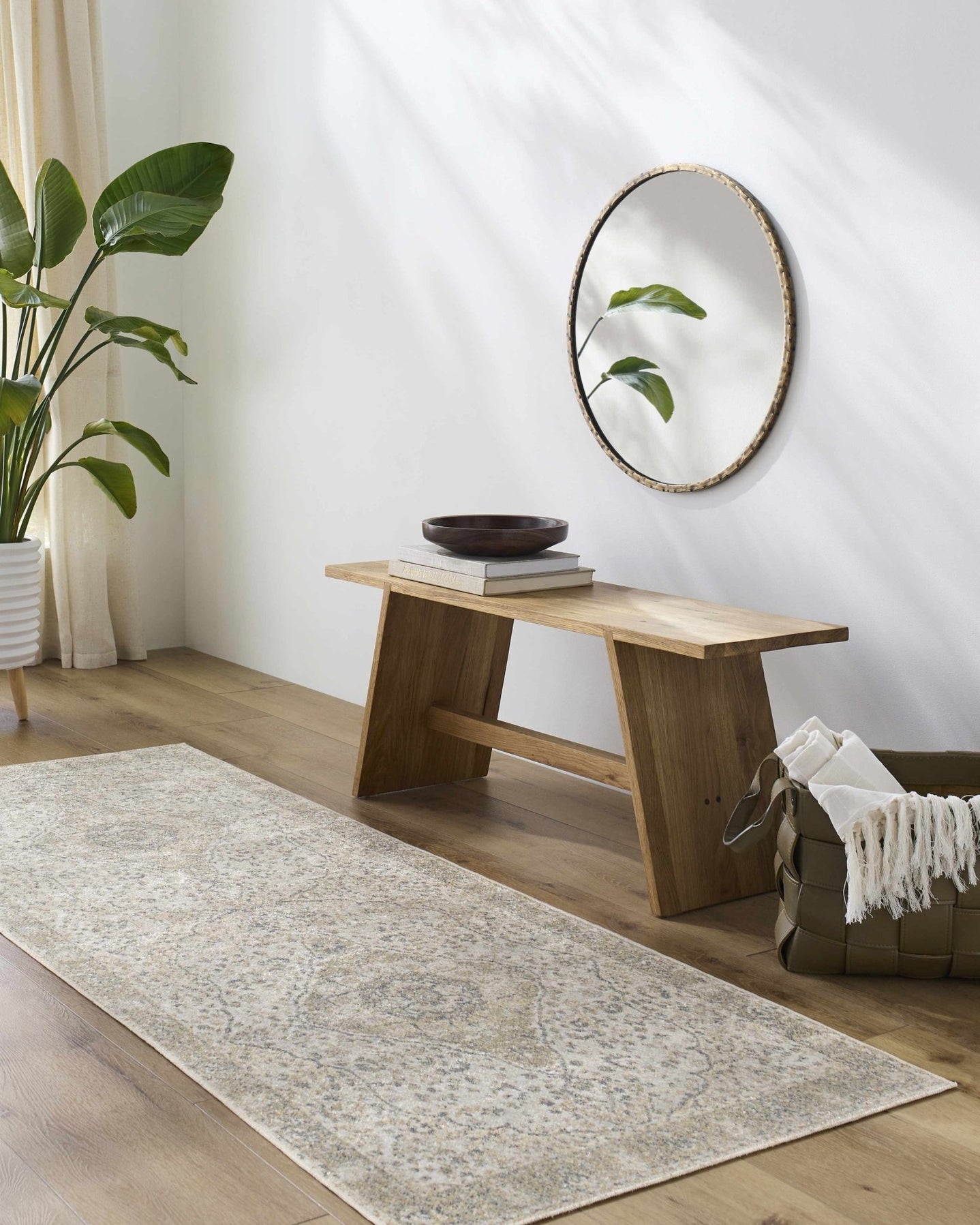 Traditional Heriz Medallion Design Silver, Gold and Charcoal Washable Area Rug - The Rug Decor