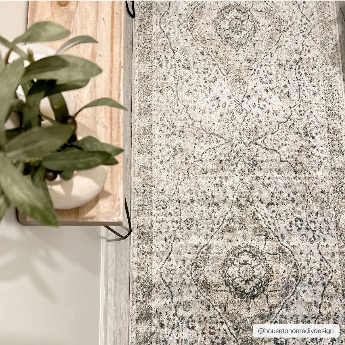 Traditional Heriz Medallion Design Silver, Gold and Charcoal Washable Area Rug - The Rug Decor