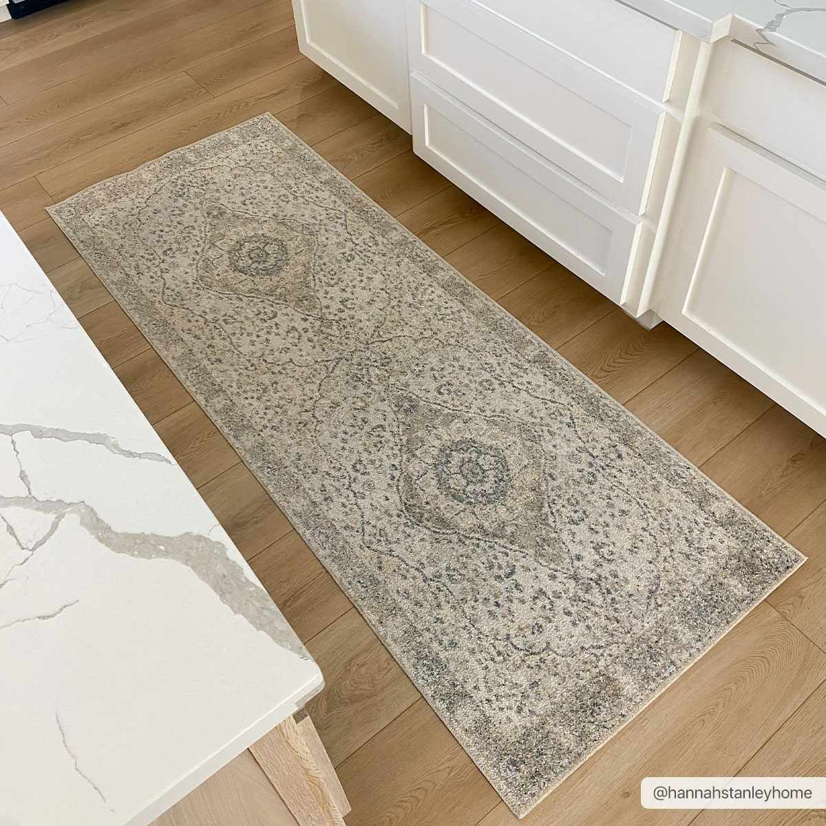 Traditional Heriz Medallion Design Silver, Gold and Charcoal Washable Area Rug - The Rug Decor