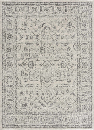 Traditional Medallion Beige and Gray Low Pile Indoor Area Rug - The Rug Decor