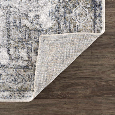 Traditional Medallion Design Ivory, Olive and Camel Low pile Washable Area Rug - The Rug Decor