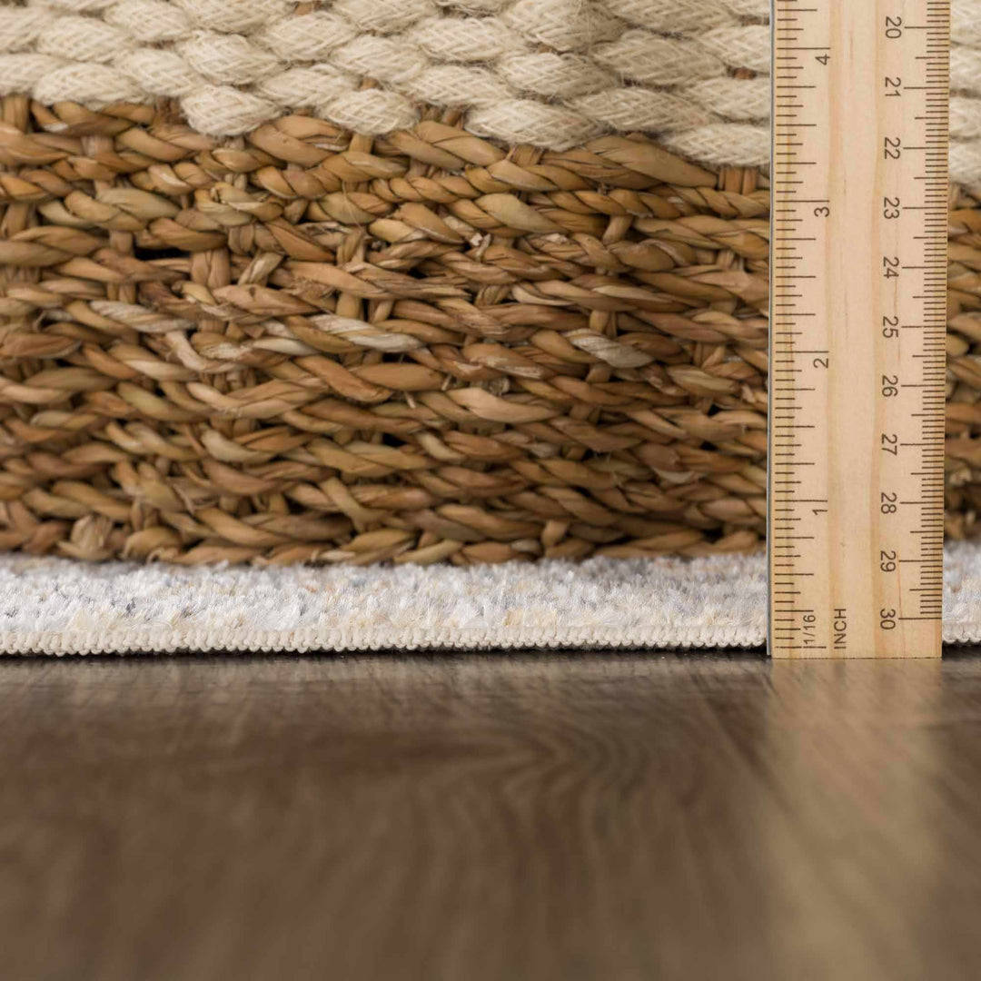 Traditional Medallion Design Machine woven Rust, Silver, Ivory and Beige washable Turkish Rug - The Rug Decor