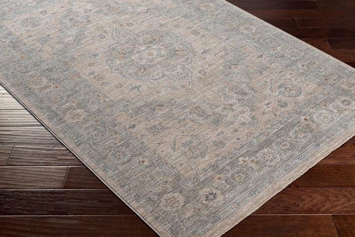 Traditional Medallion, Heriz Beige, Purple, white and Gray Medium pile Area rug - The Rug Decor