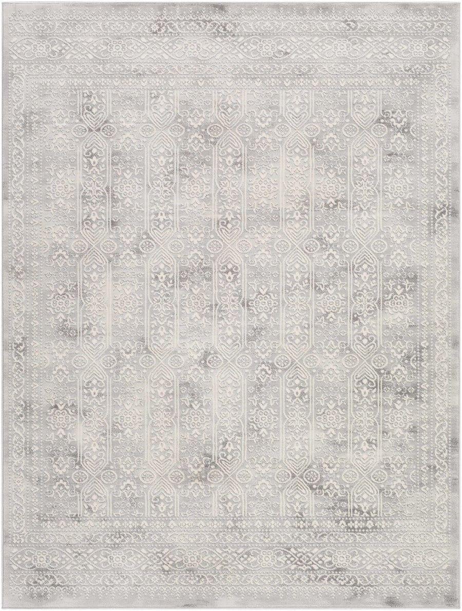 Traditional Transitional Beige and Gray Medium Pile Area Rug - The Rug Decor