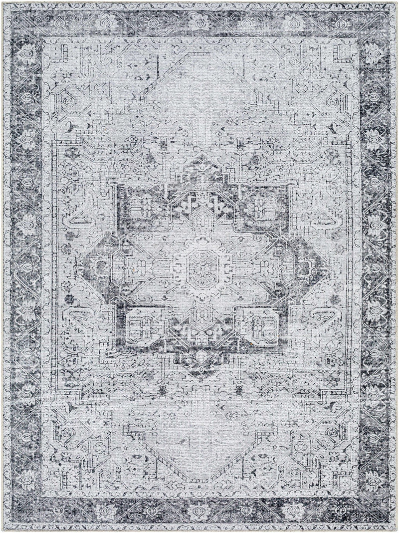 Traditional Turkish Design Ivory and Brown Low Pile Multi Size Area Rug - The Rug Decor
