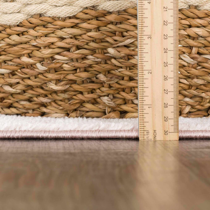 Traditional Turkish Design Rose gold and Off white medium pile Area Rug - The Rug Decor
