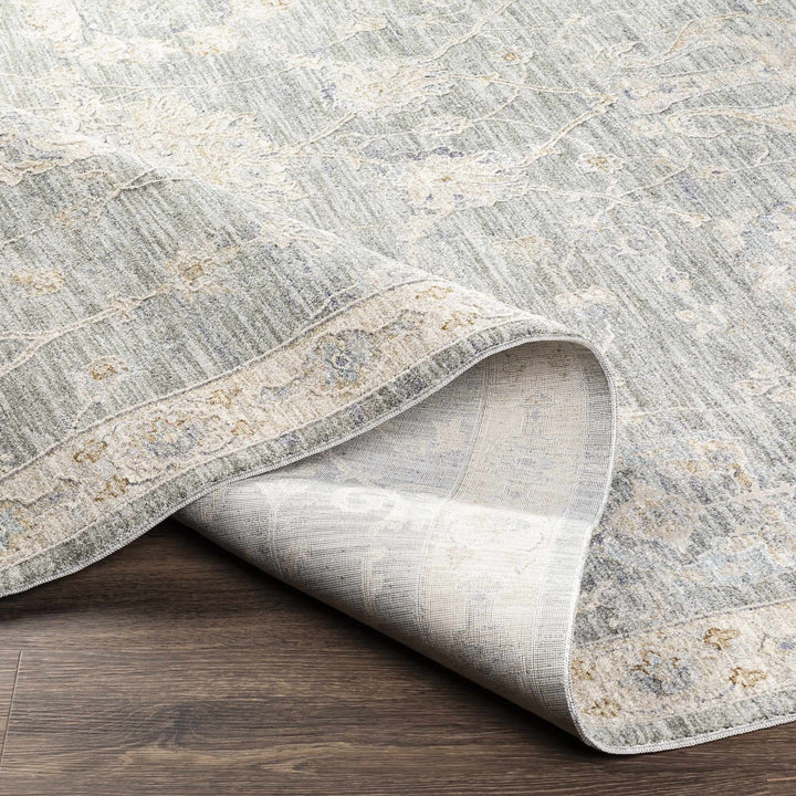 Traditional Vintage Style Gray, Beige, Violet and White Medium Pile Rug - The Rug Decor