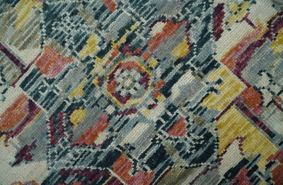 Transitional Ivory, Rust, Yellow Custom Made Turkish Design wool Area Rug - The Rug Decor