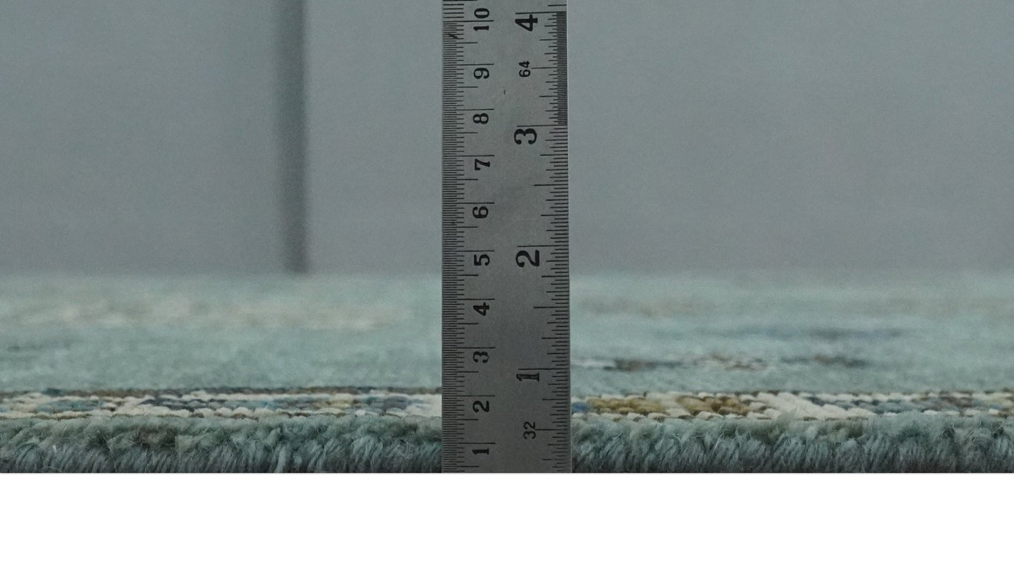 Tree of Life Green Traditional Hand Knotted Turkish Design 8x10 Wool Area Rug - The Rug Decor